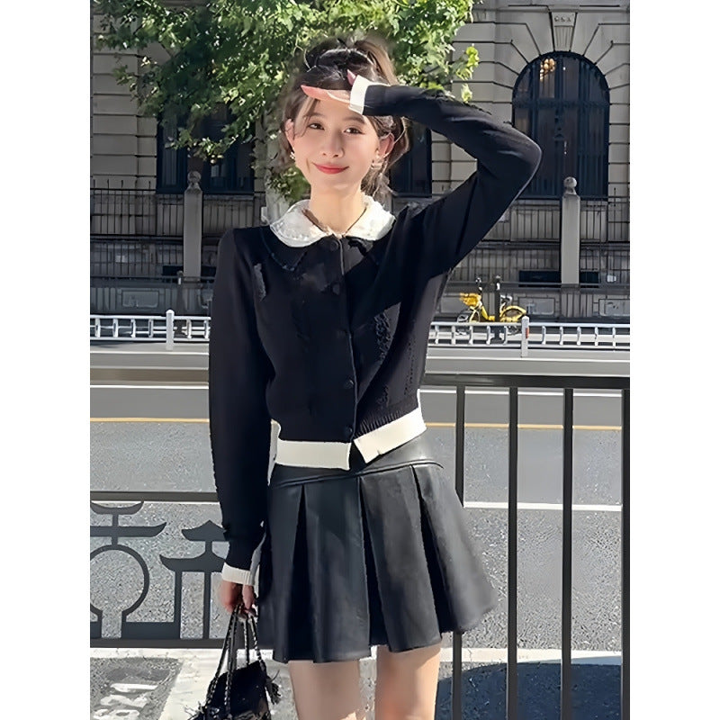 Youthful-Looking Sweater And Pleated Skirt Set That Flatters Your Figure