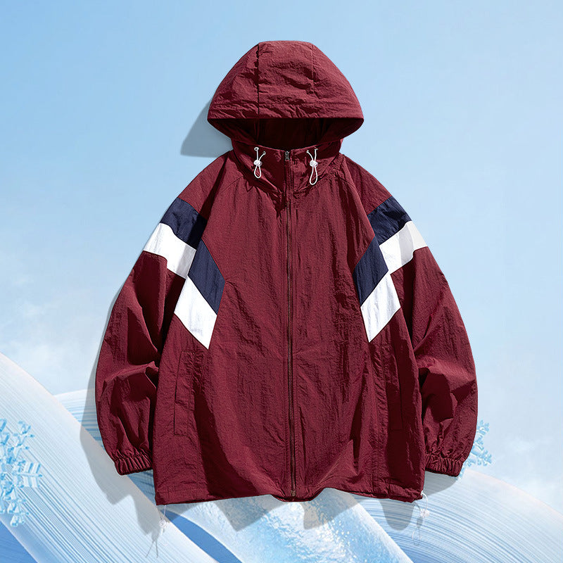 Outdoor Summer Patchwork Thin Couple Style For Teens