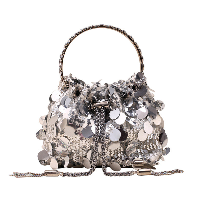 High-grade Metal Tassel Sequins Dinner Bag