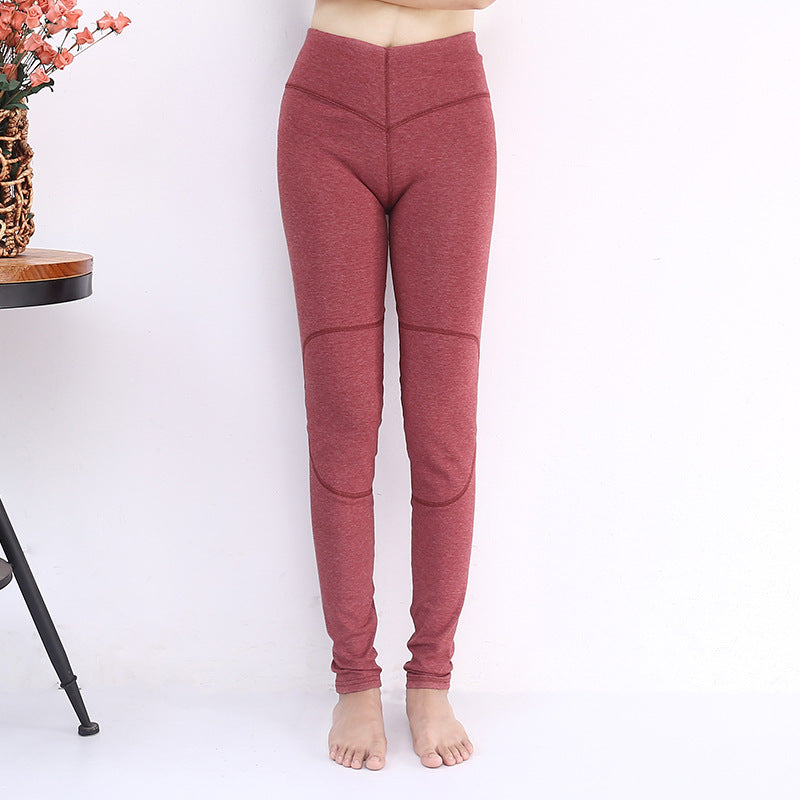 Cotton Slim Fit Thick High Waist Pants