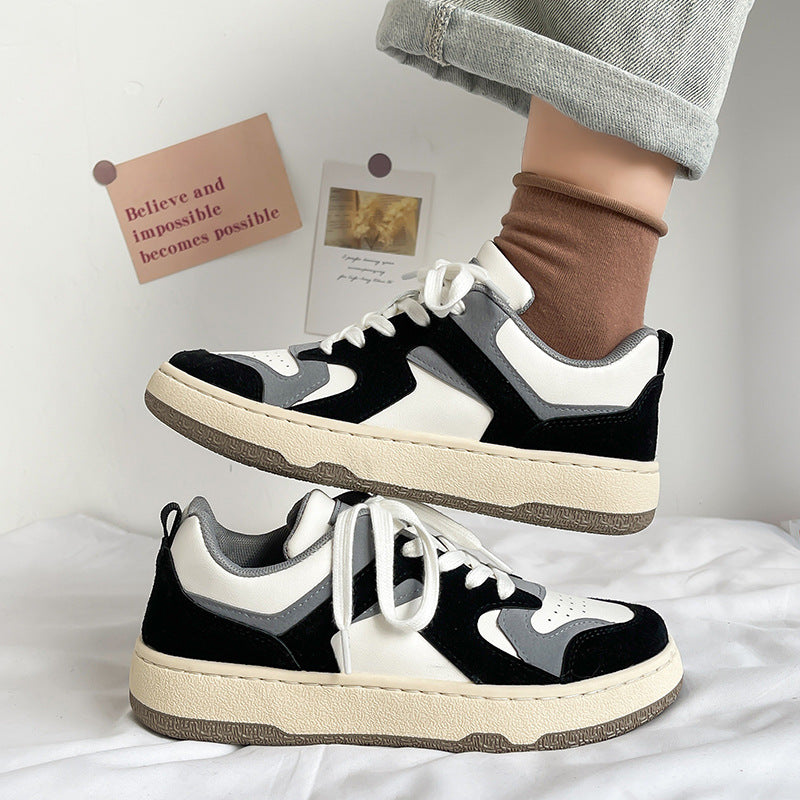 Student Casual All-match Niche Sneakers With Thick Soles