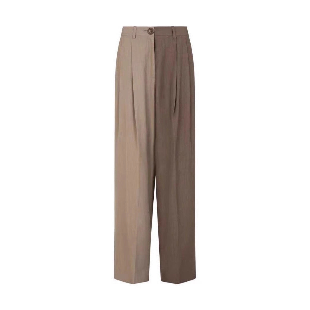 Ladies' Fashion Two-tone Casual Dark Brown Suit
