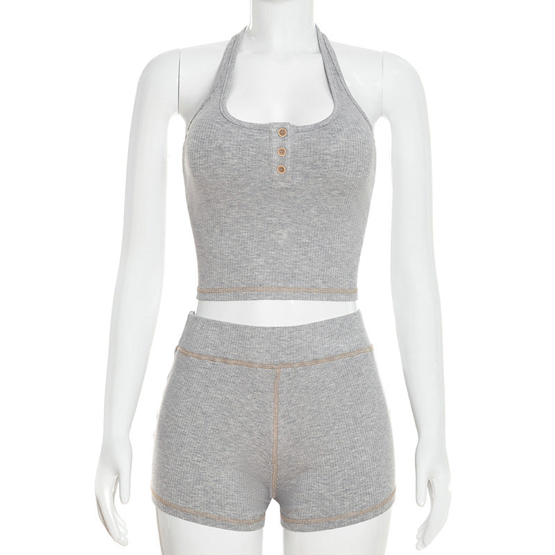 Spring New Sexy Slimming Halter Neck Womens Outfit