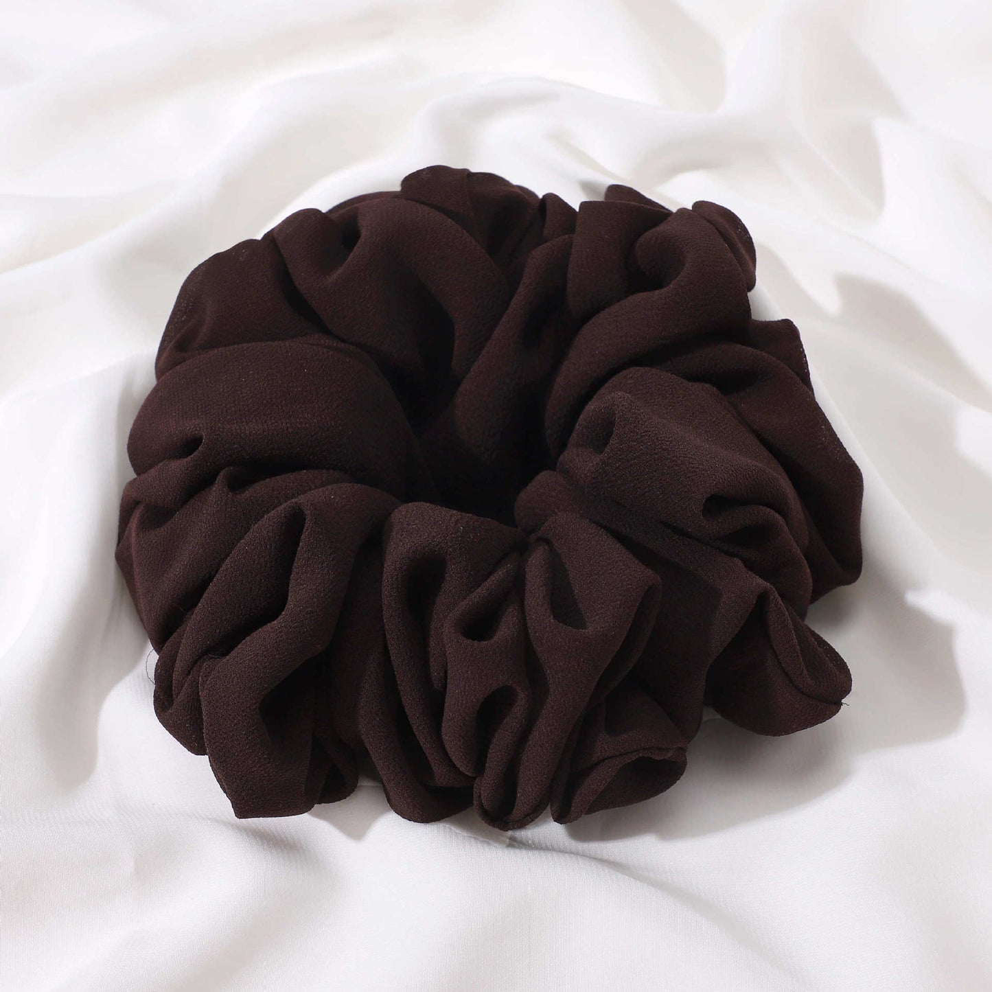 Pearl Chiffon Bunch Hair Tie Pure Color Primer Head Flower