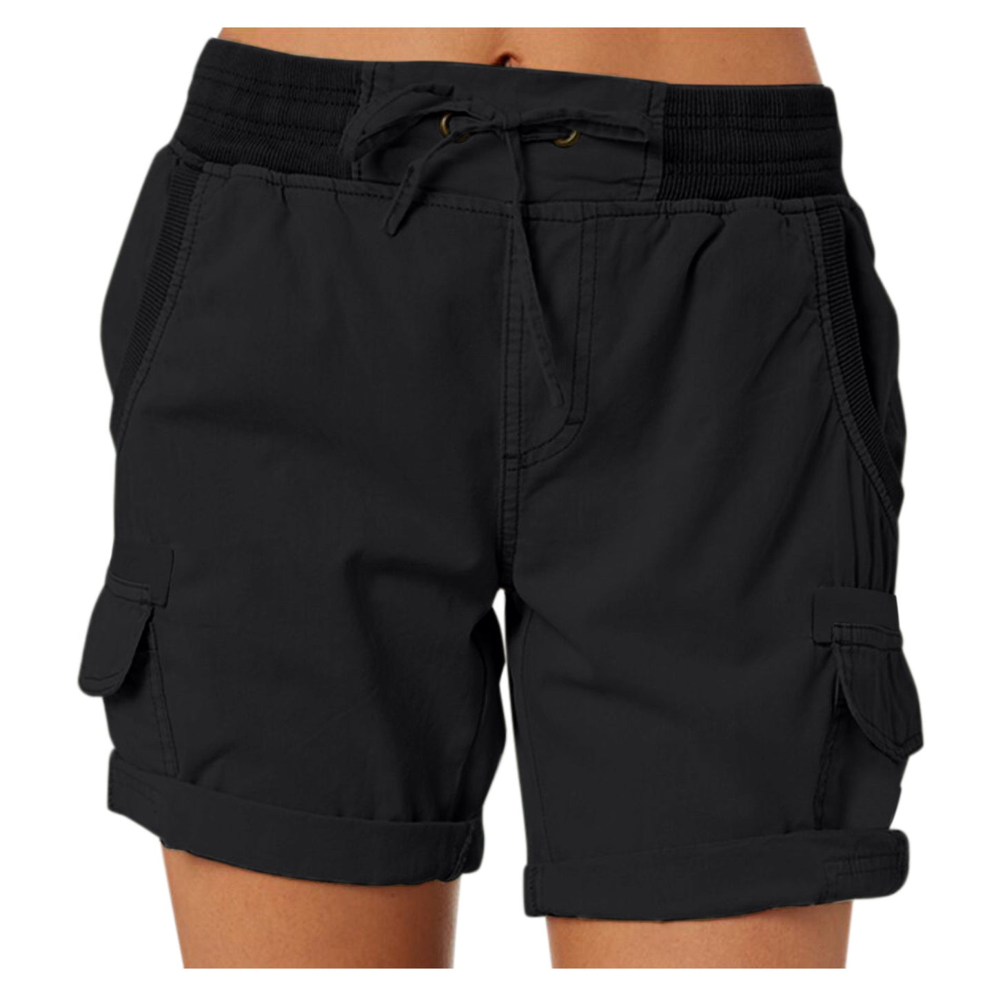 Women's Fashion Casual Loose High Waist Cotton Linen Shorts