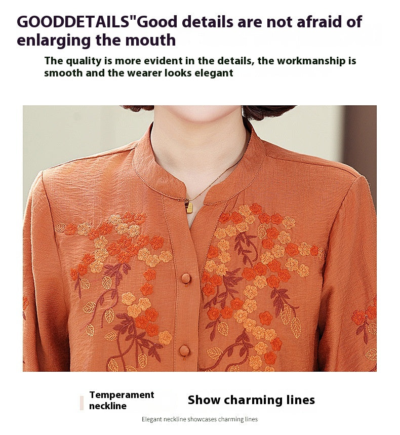 Summer Loose Embroidered Three-dimensional Blouse Shirt
