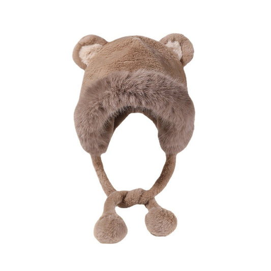 Winter New Cream Sweet Girl Lace Plush Hat