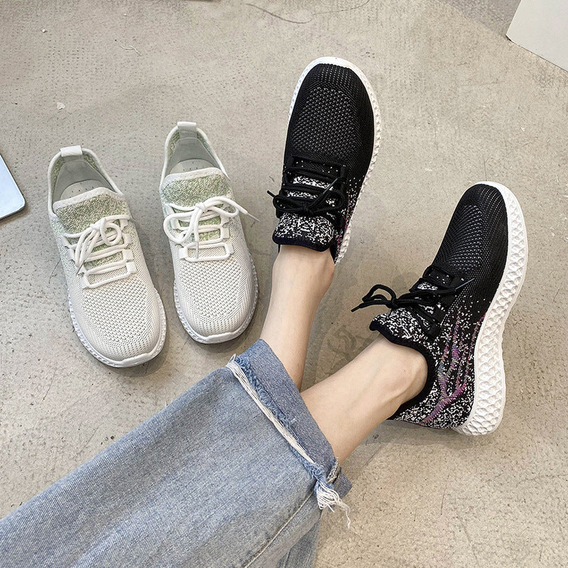 Couple Sneakers Flying Woven Mesh Shoes