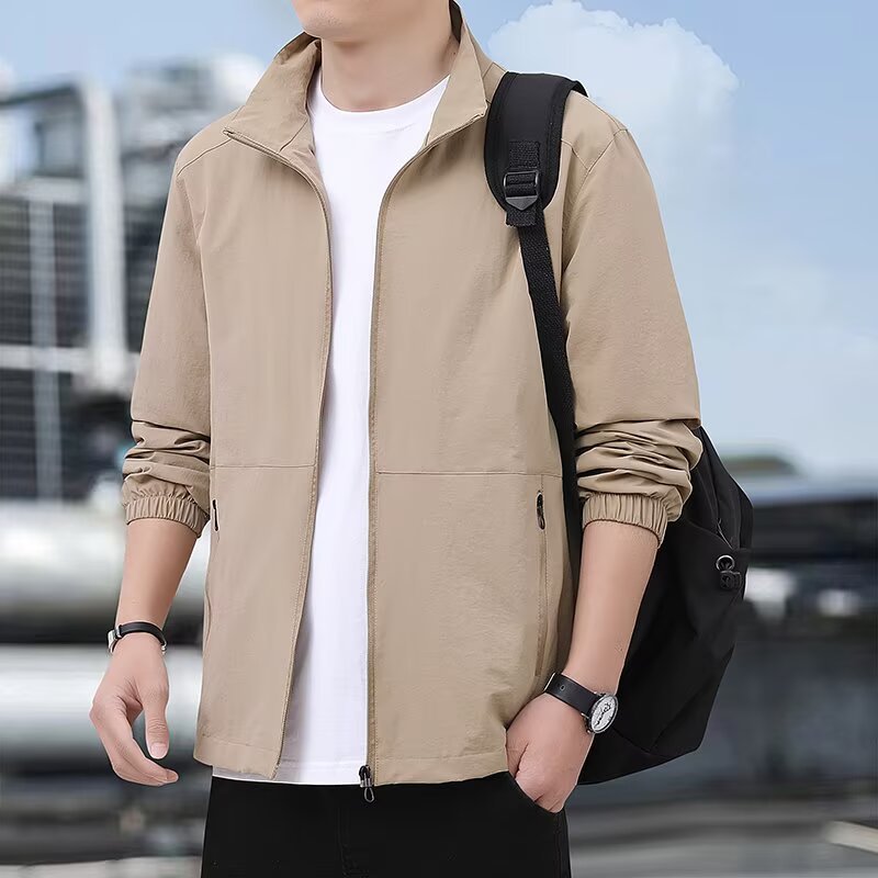 Men's Casual All-Match Loose Stand-Up Collar Jacket