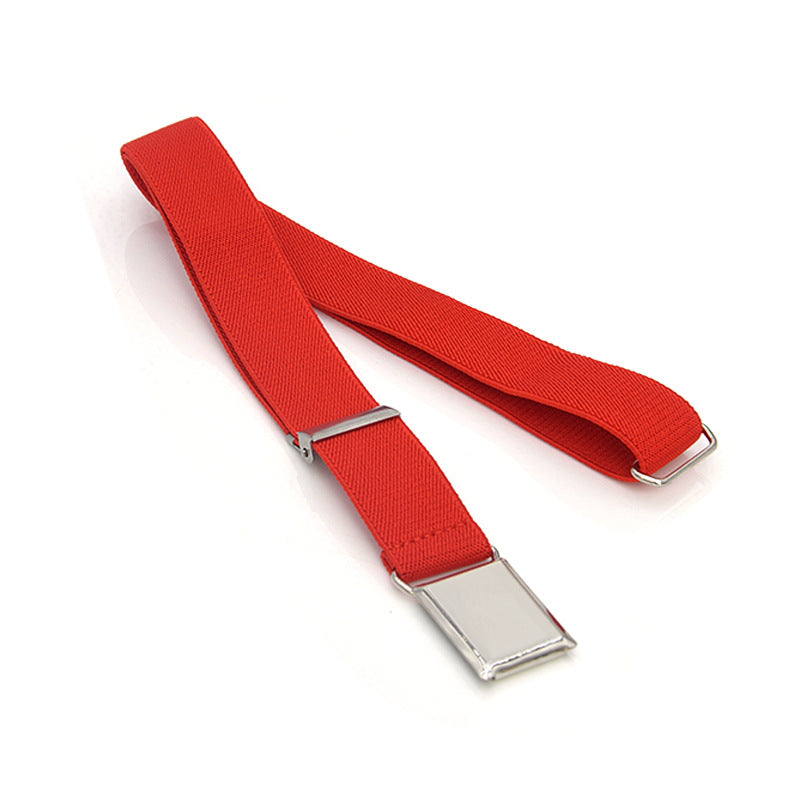 Boys And Girls Elastic Band Monochrome Pants Belt