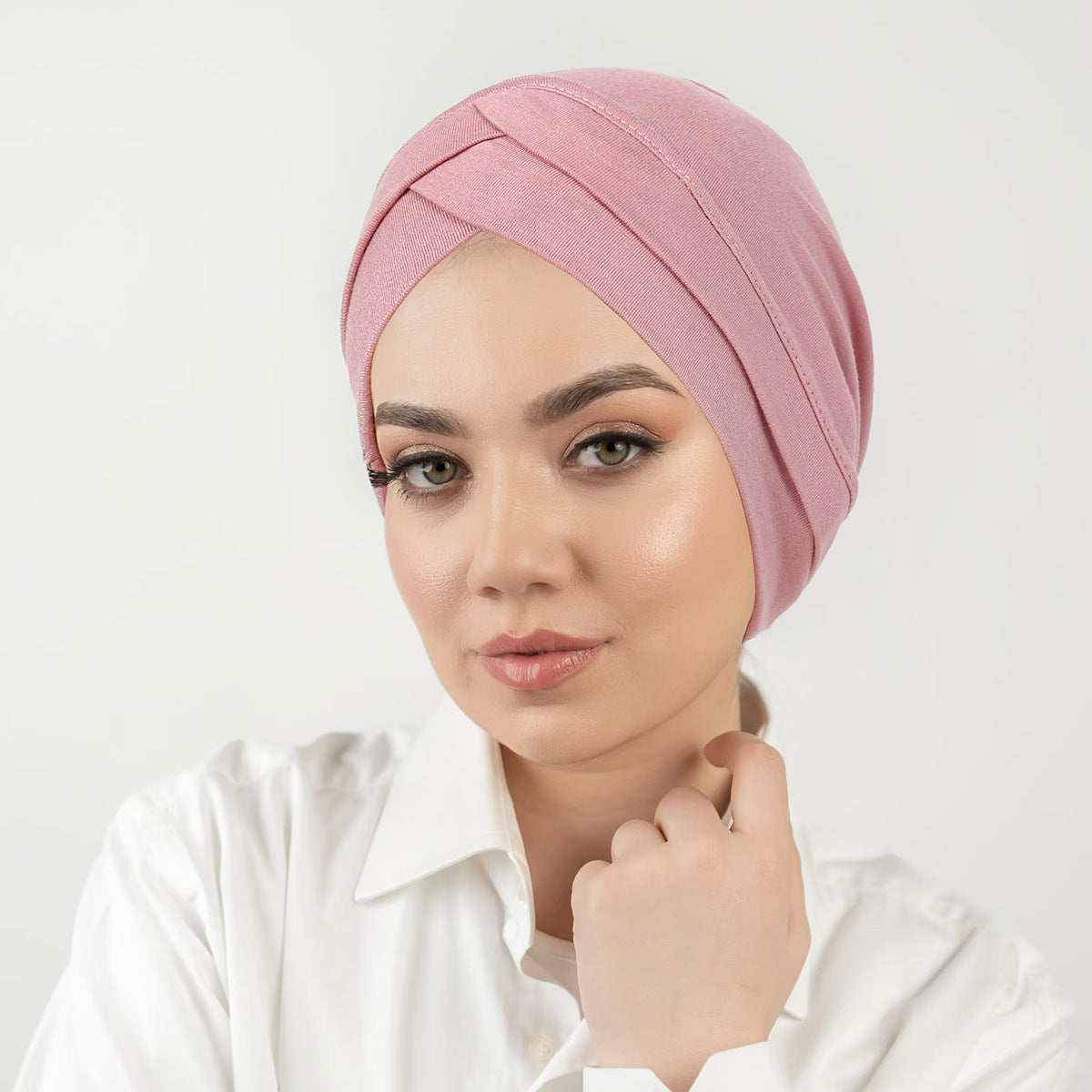 Womens Mercerized Cotton Forehead Band Hat