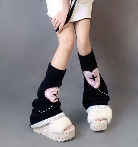 Jacquard Love Japanese Knitted Socks JK