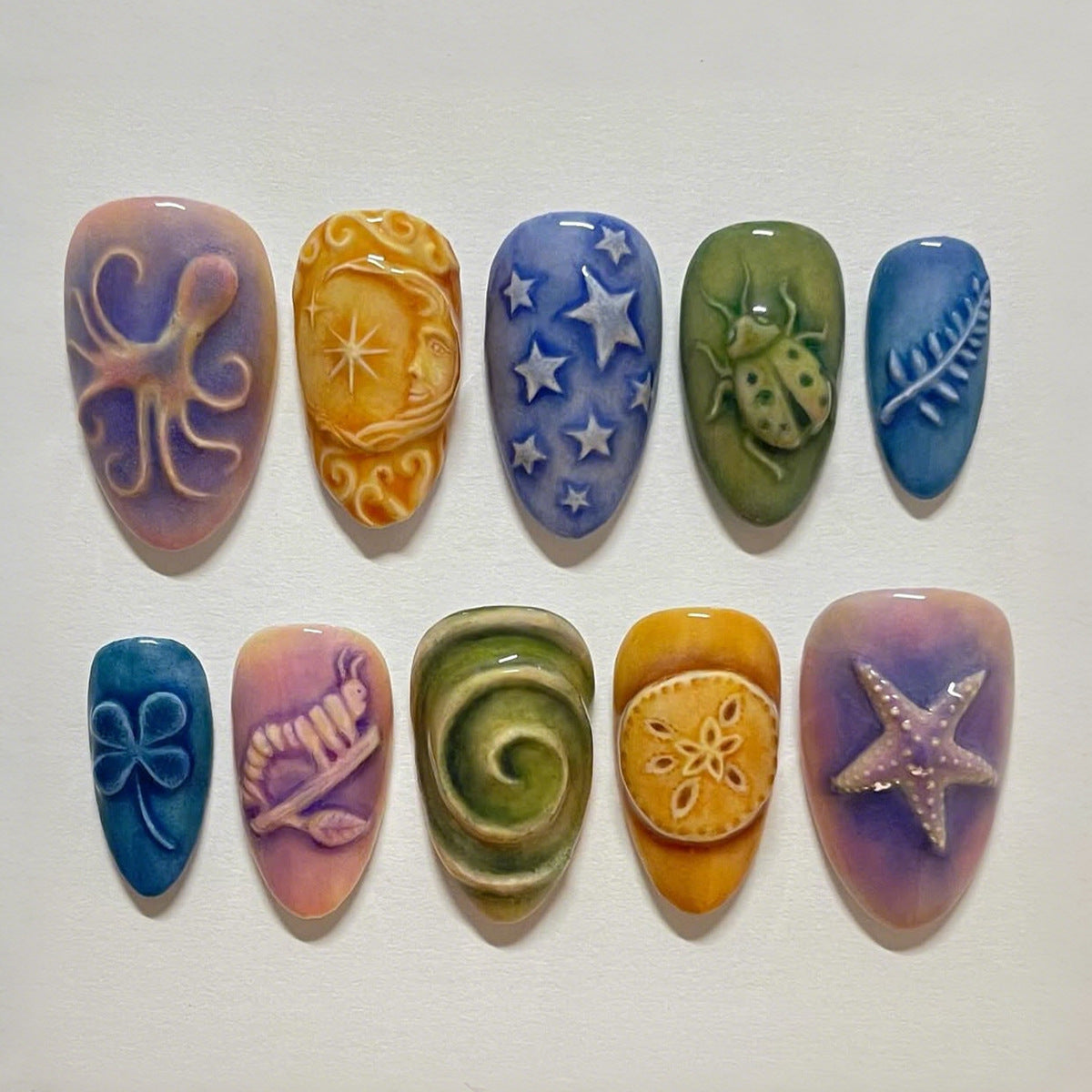 Women's Three-dimensional Flower Butterfly Love Nail Sticker