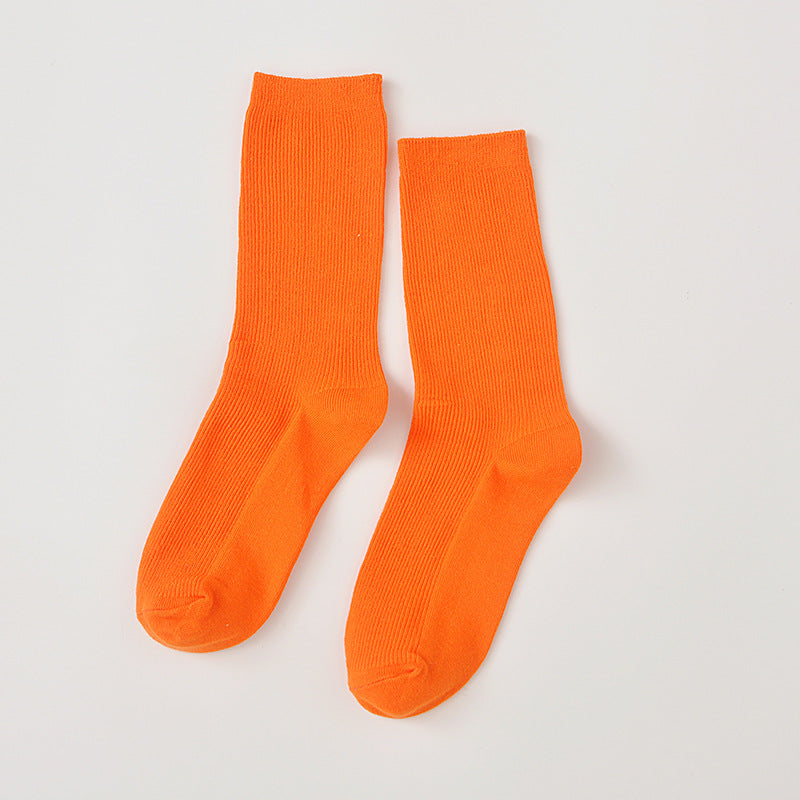 Medium Tube Long Tube Fluorescent Candy Color Socks
