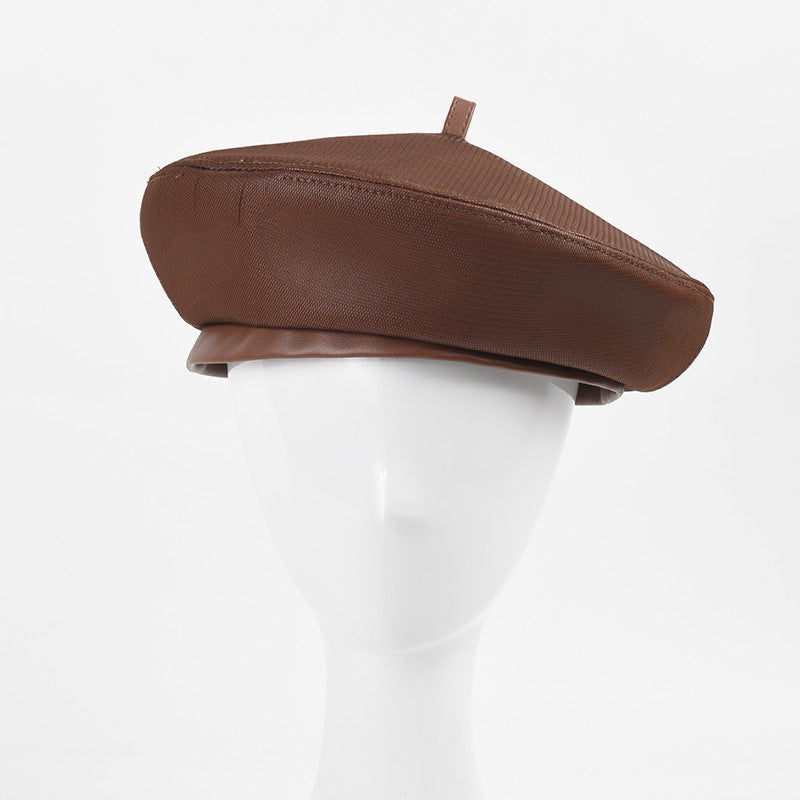 Hat Women Fashion Mesh Composite PU