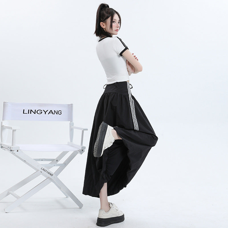 Lace Striped Quick-dry Casual Skirt