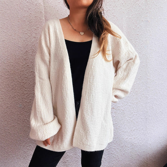 Casual V-neck Autumn And Winter Loose Street Style Cardigan Sweater
