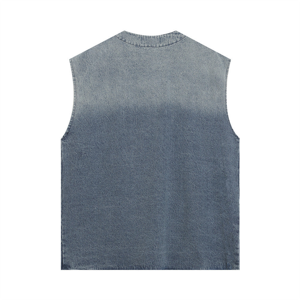 Men's Summer Casual Loose Embroidered Letter Sleeveless Vest