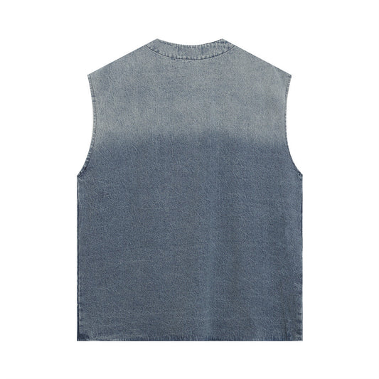 Men's Summer Casual Loose Embroidered Letter Sleeveless Vest