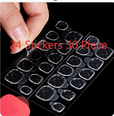 Upgraded Ultra-thin Jelly Glue Nail Stickers Super Sticky Fake Nails Double-sided Wearable
