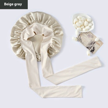 Simple Hair Care Wide-brimmed Lace-up Hat