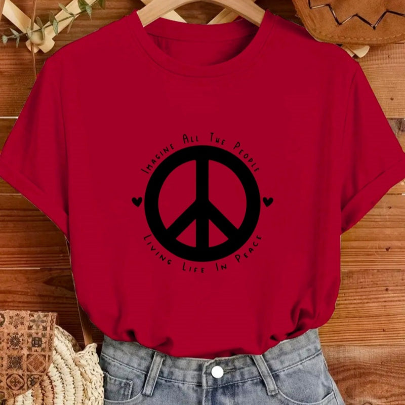 Cross-border Round Neck Fashionable Women's T-shirt