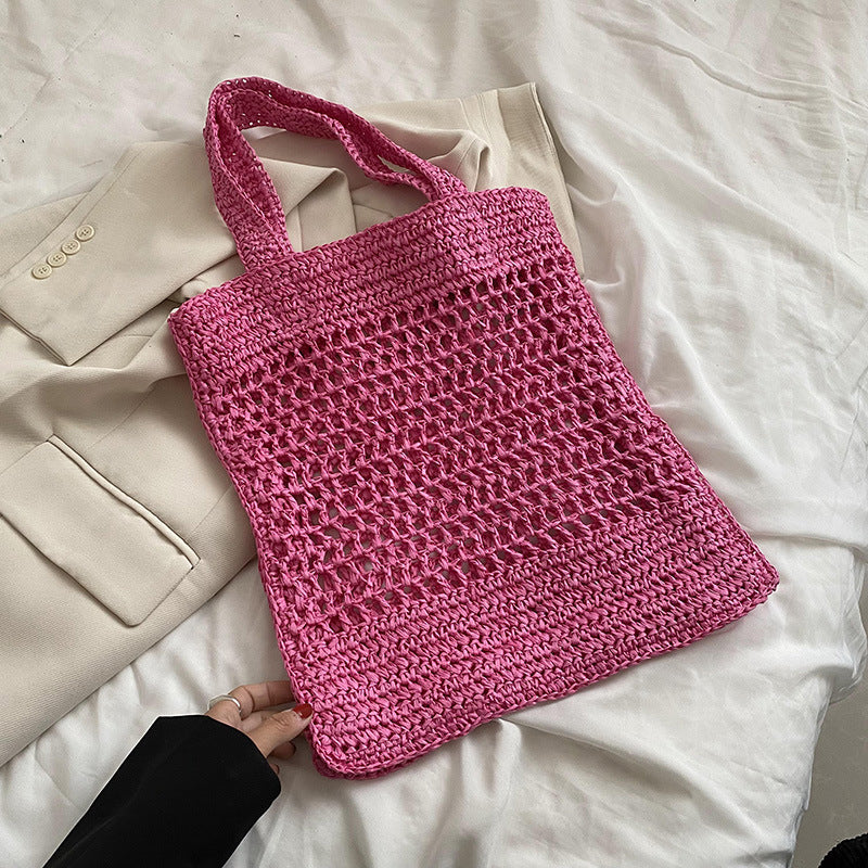 Women's New One-shoulder Large-capacity Fashion Woven Bag