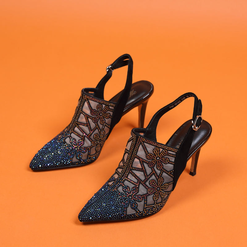 Sandals Women's Rhinestone Stiletto Buckle High-heeled Women's Shoes