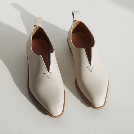 Square Toe V-mouth All-leather Fashion Casual Shoes Inside And Outside