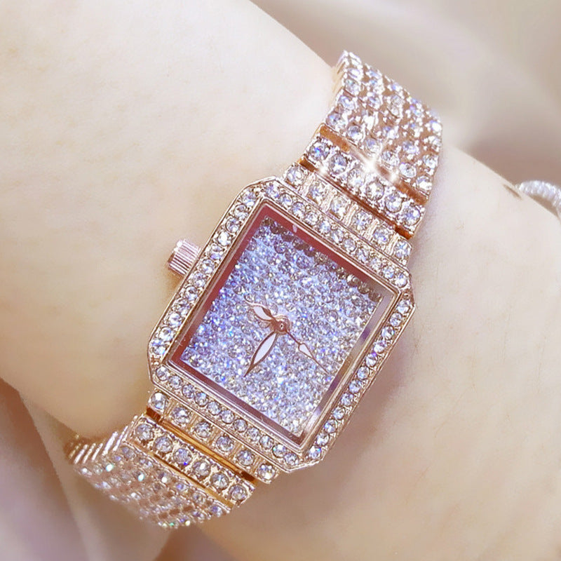 Full diamond waterproof quartz watch
