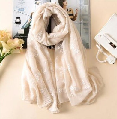 Small flower cotton scarf