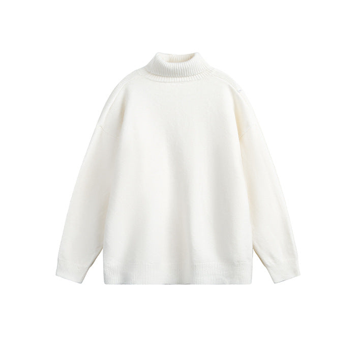 Ny efterårs- og vinterrullekravestriktrøje til mænd i japansk vintage-stil