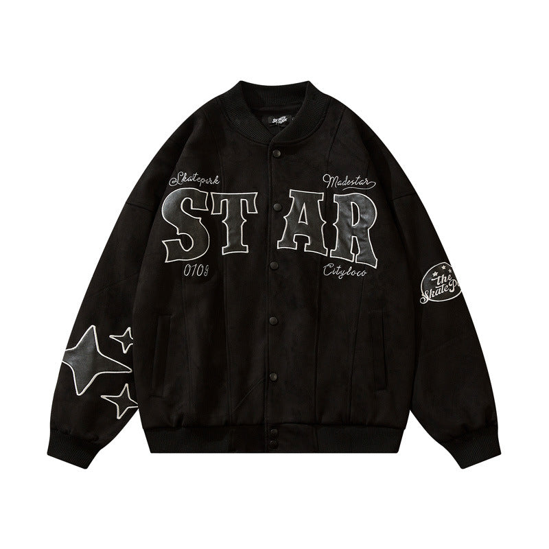 High Street Loose Jakke Ruskind til Kvinder, Par Baseball Uniform
