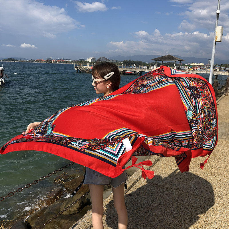 Ethnic Style Scarf Summer And Autumn Long Korean Style Scarf