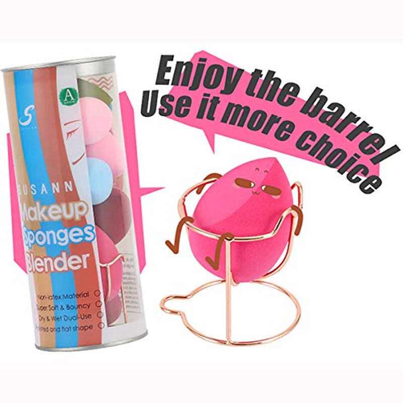 Makeup Sponge Blender Beauty Sponge Set 12Pcs and Beauty Foundation Sponge Blender Holder 1Pcs,Blending Sponges Cosmetic Puff Flawless for Cream, Liquid Foundation & Powder,Gift for Women