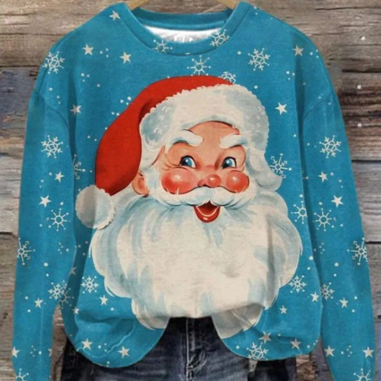 Efterår Vinter Sweater Trykt Rundhals Bluse Topp
