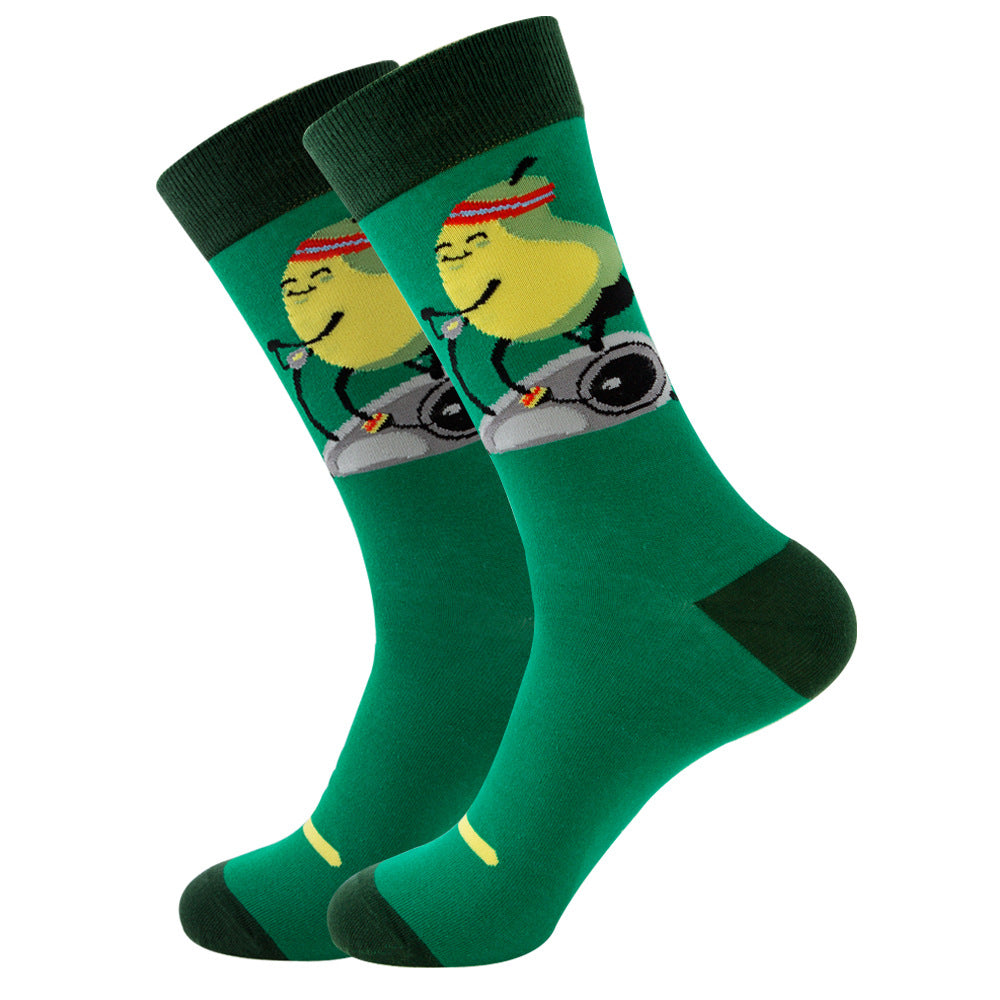 Geometric Fruit Women Socks Street Trend
