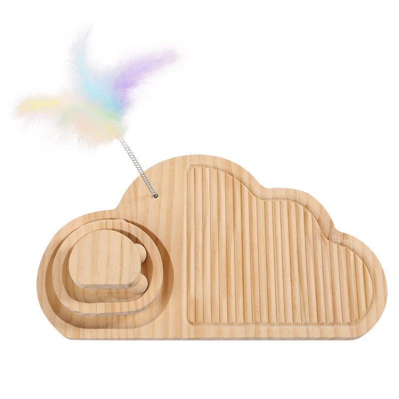 Curved Triangle Net Red Cat Scratching Board Claw Sharpening Artifact