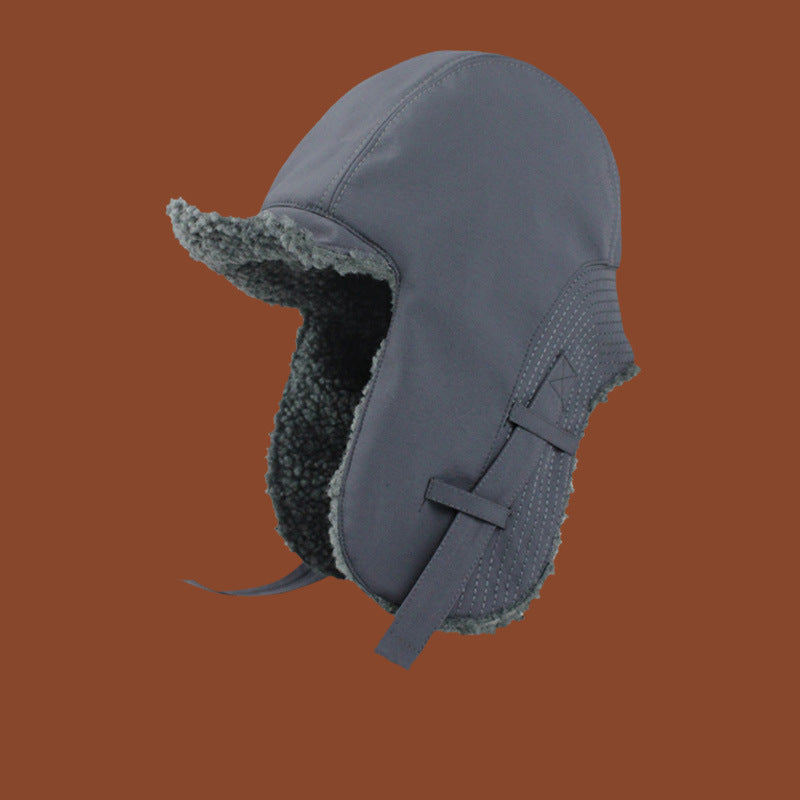 Winter Men's And Women's Fleece-lined Thickened Ski Cap Windproof Warm Outdoor Hat