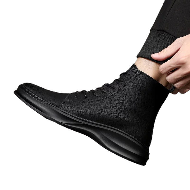 Martin Boots Men's Four Seasons Black Leather Shoes