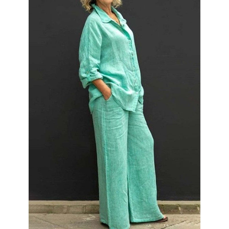 New Womens Shirt Set Casual Urban Outfit