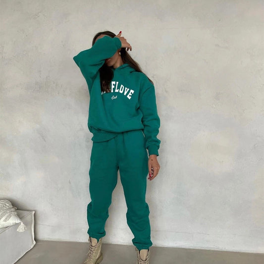 Autumn New Women's Sports Suit Large