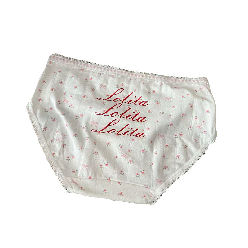French-style Retro Floral Cute Womens Thongs