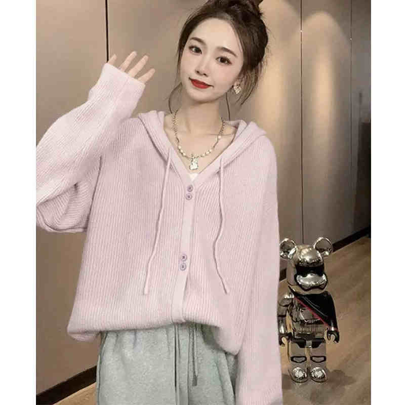 Thicken Lazy Style Long Sleeve Knitted Cardigan Sweater