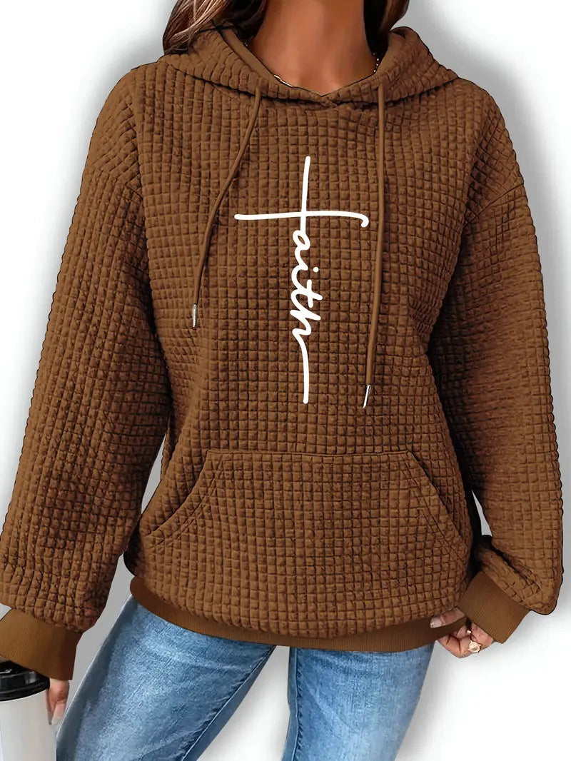 Womens Fashionable 3D Digital-print Hoodie