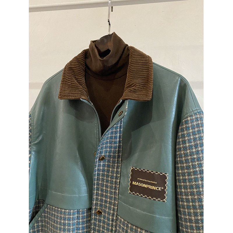 Small And Versatile Gentle Fashion Sweet Retro Woolen Leather Jacket