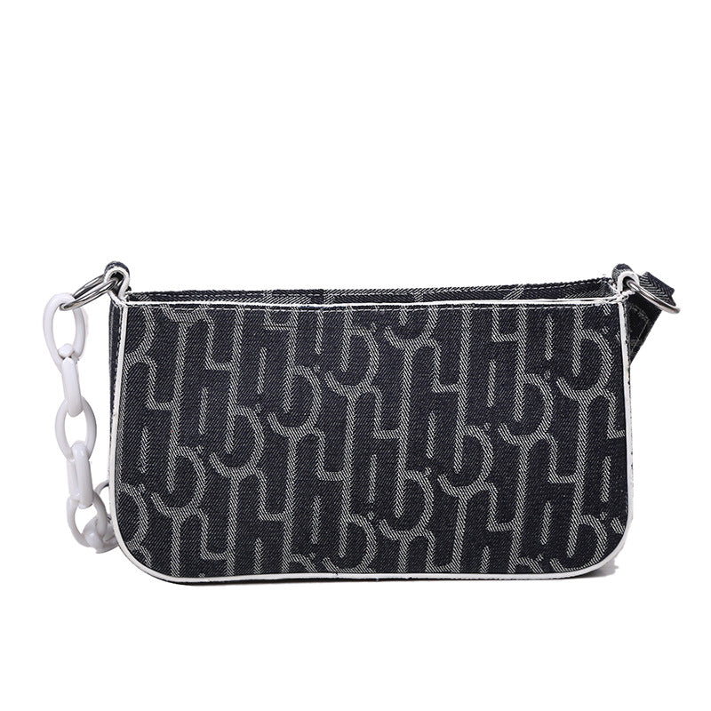 Denim underarm bag