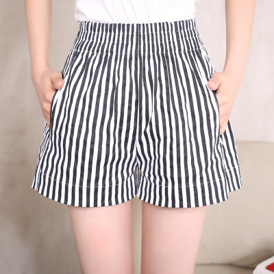 Women's Vertical Striped High Waist Wide Leg Pants