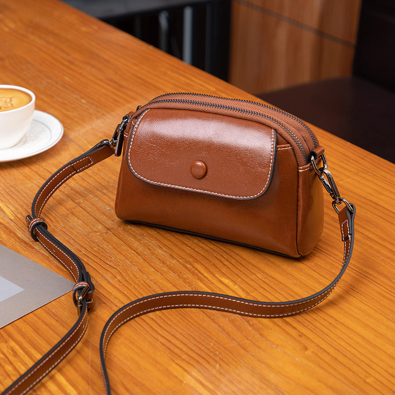 Foreign Trade Wholesale Bag For Women Summer Simplicity Shoulder Mini High-grade Cowhide Delivery