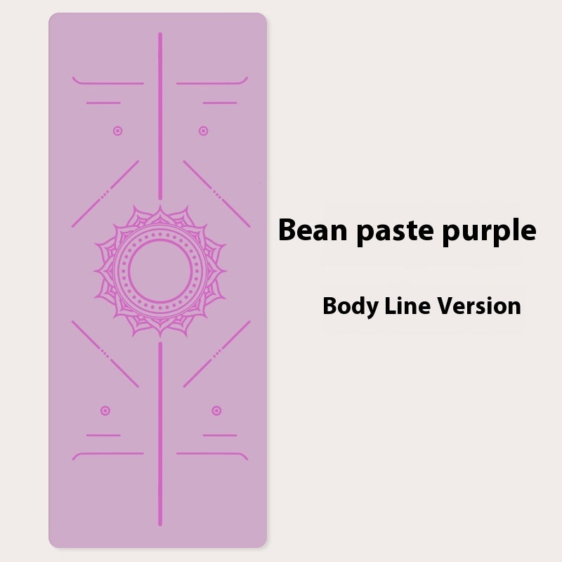 Pu Rubber Natural Rubber Non-slip Body Line Fitness Yoga Mat